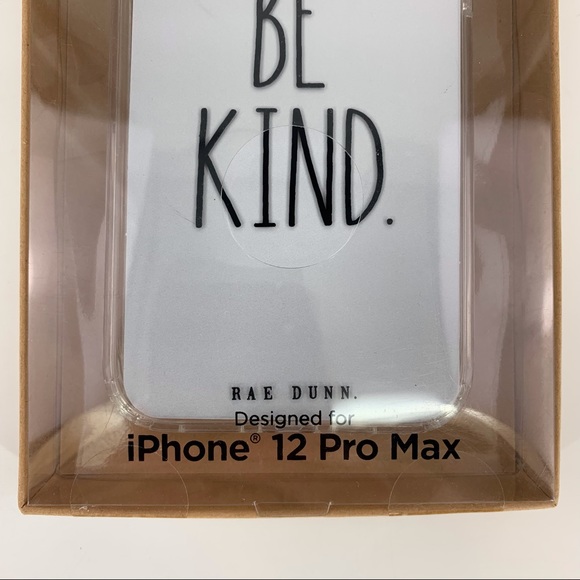 Rae Dunn NWT 'BE KIND' iPhone 12 Pro Max Clear Hard Shell Case - Picture 4 of 8